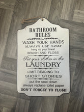 Load image into Gallery viewer, Bathroom rules sign